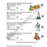 What Do You Want For Christmas Lyrics   Esl Worksheetpiskisnins Throughout What I Want For Christmas Worksheets