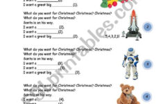 What Do You Want For Christmas Lyrics - Esl Worksheetpiskisnins throughout What I Want For Christmas Worksheets