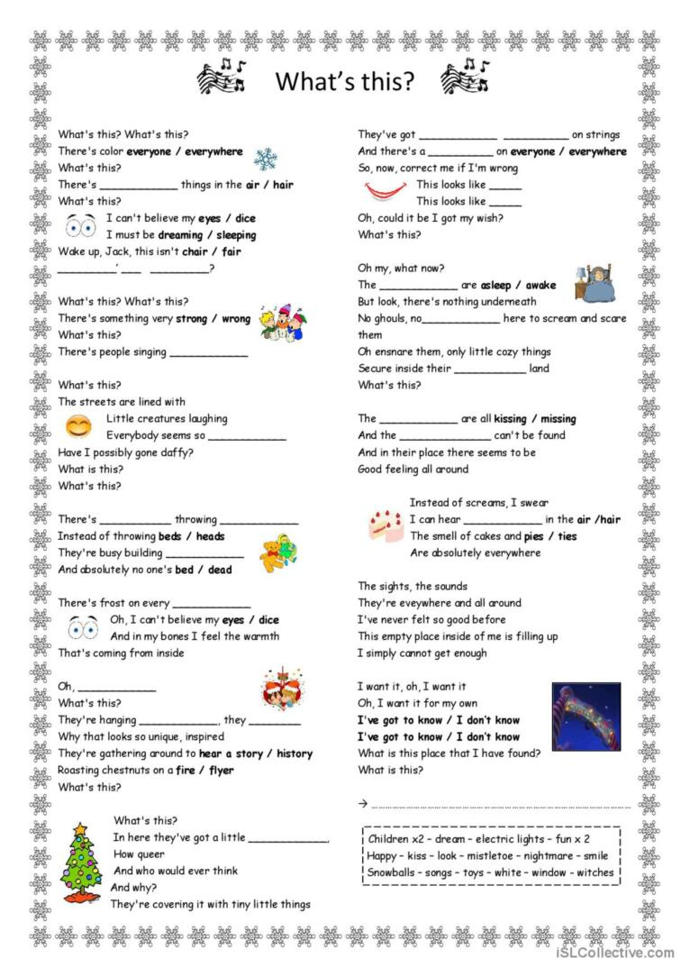 What&amp;#039;S This? The Nightmare Before Ch…: English Esl Worksheets Pdf intended for Nightmare Before Christmas Worksheets