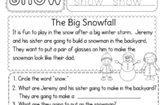 Winter Reading Worksheet - Free Printable, Digital, &amp; Pdf with Christmas Reading Comprehension Worksheets Kindergarten