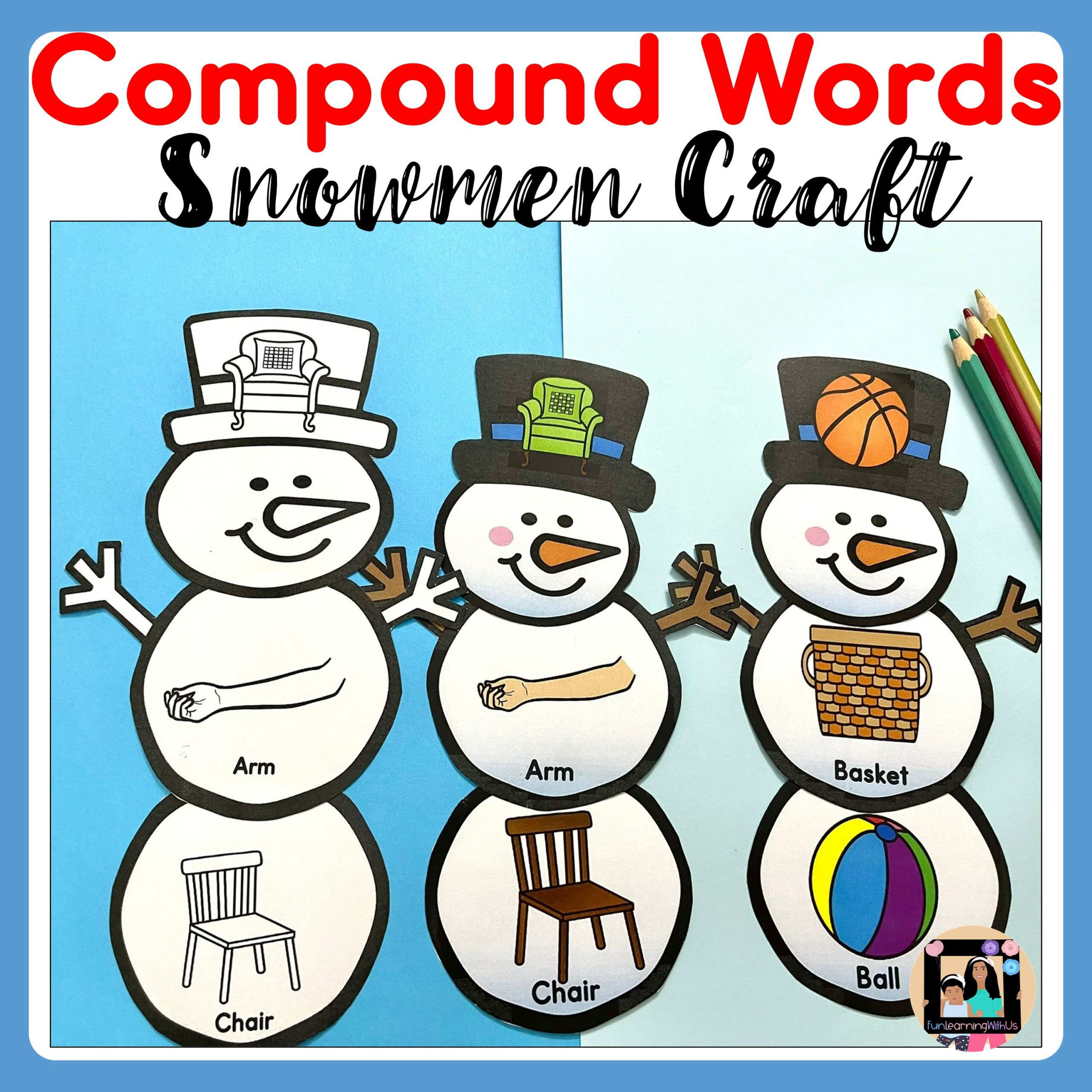 Winter Snowman Compound Words Activity | Madeteachers pertaining to Christmas Compound Words Worksheets
