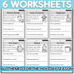 Winter Themed Reading Comprehension | Kindergarten & First Grade In 1St Grade Christmas Reading Comprehension Worksheets
