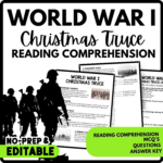 World War I Christmas Truce Reading Comprehension Worksheet Regarding The World War 1 Christmas Truce Worksheets Answer Key