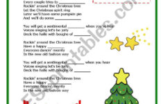 Xmas Song Ã‚Â´rocking Around The Christmas Treeã‚Â´ (Filling The with Got the Christmas Spirit Worksheets