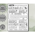 1979 Trivia Druck | Jahr Der Geburt, Geburtstagsgeschenk With Regard To The Island President Worksheet Answers