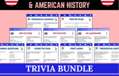 American History Trivia &amp; Us Presidential Trivia Bundle | Usa Game with regard to History Channel the Presidents Worksheet