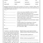 Andrew Jackson  U.s. President Biography And Assessment   Classful Inside Jackson's Presidency In Review Worksheet