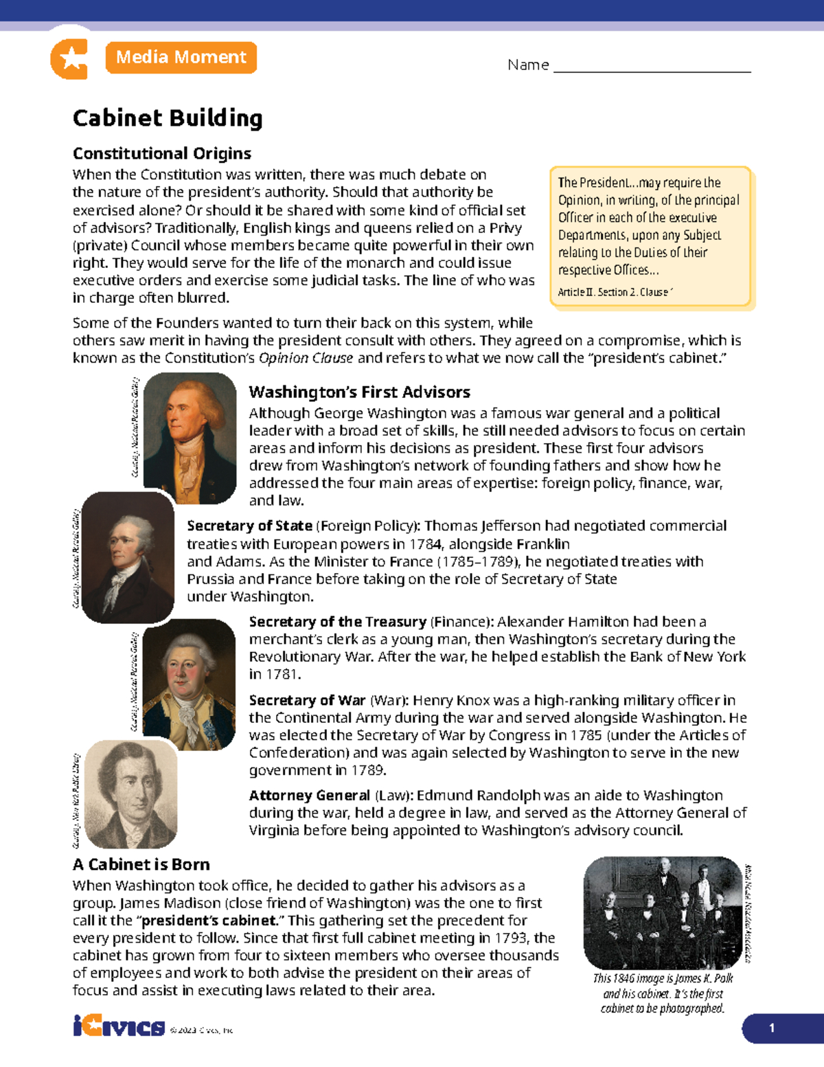 Cabinet Building In U.s. Governance: Historical Insights And regarding The President&amp;amp;#039;s Cabinet Worksheet Answer Key