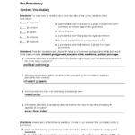 Chapter 9 Vocabulary Builder   The Presidency Activities   Studocu Pertaining To Presidency Fill In Worksheet Answers