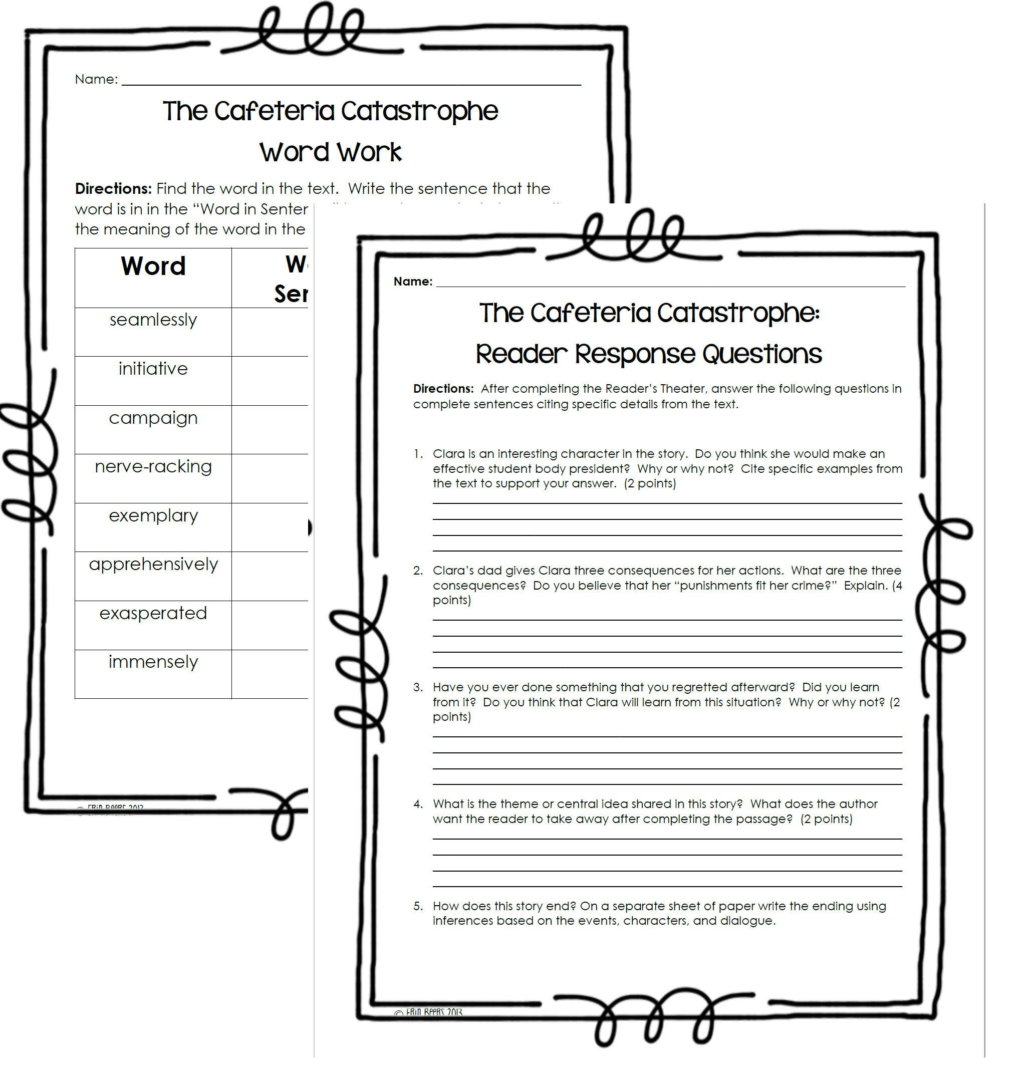 Die Cafeteria-Katastrophe - Lesetheaterbuch Für Die Klassen 4-8 pertaining to The President&amp;#039;S Job Description Worksheet Answers