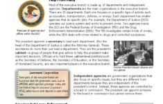 Executive Branch Overview: The Role Of Departments &amp; Agencies intended for The President&amp;#039;s Cabinet Executive Branch Departments Worksheet Answers