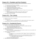 Executive Branch Study Guide: President & Presidential Powers Throughout Chapter 8 The Presidency Worksheet Answers