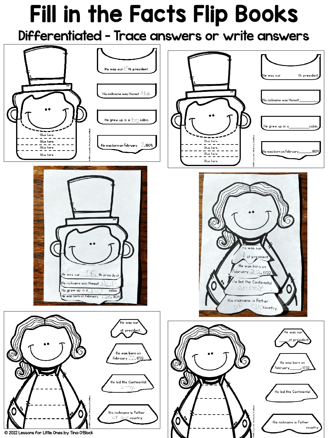 George Washington Abraham Lincoln Presidents Day Craftivity intended for Presidents Day Worksheets 1St Grade