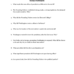 George Washington Worksheet: Us Presidency Questions With The Ultimate Guide To The Presidents Worksheet Answers