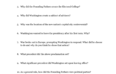 George Washington Worksheet: Us Presidency Questions with Ultimate Guide To The Presidents Worksheet