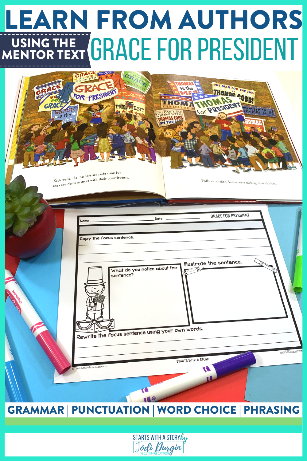 Grace For President Book Activities throughout Grace For President Worksheets