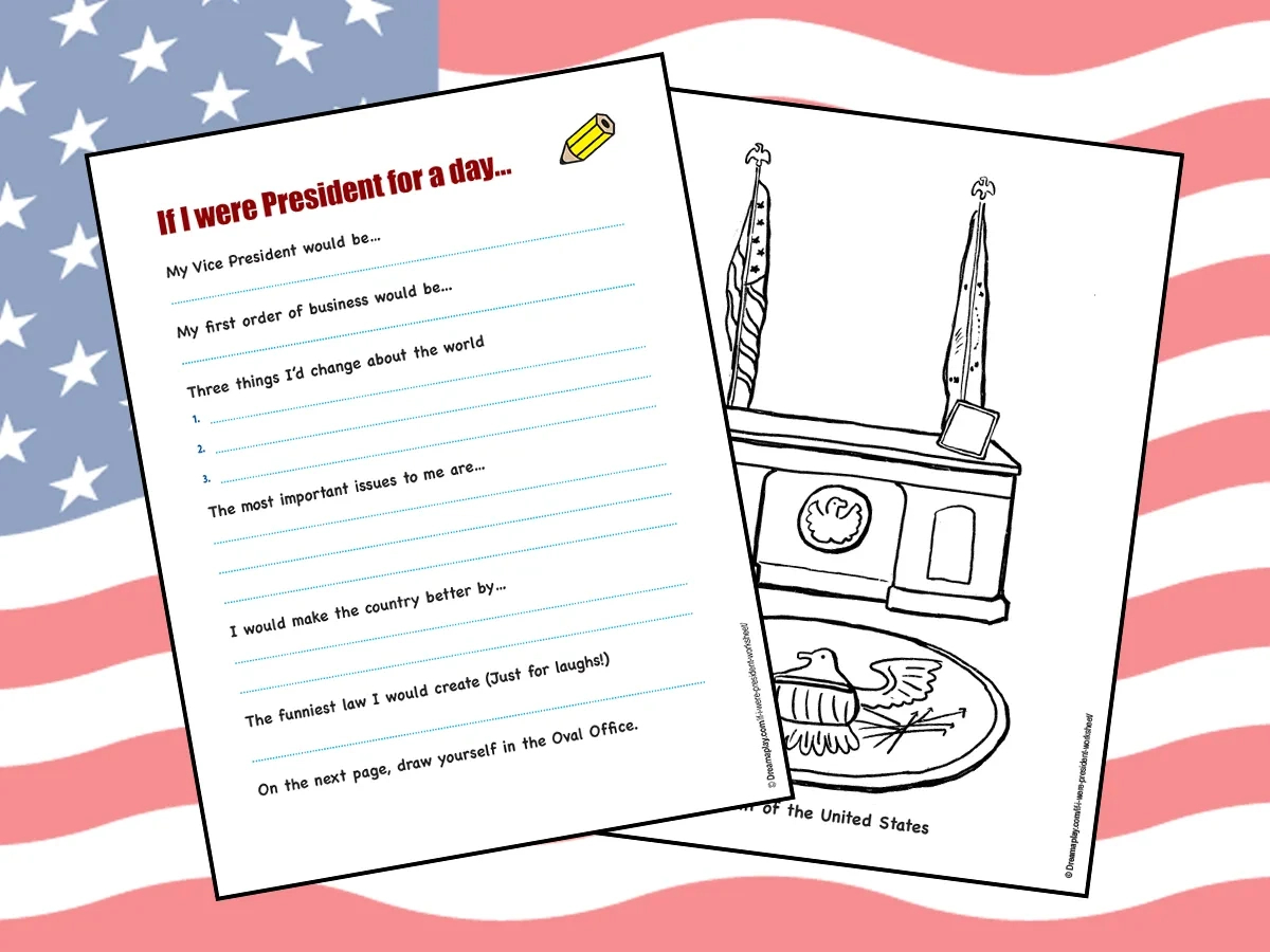 If I Were President For A Day&amp;quot; Worksheet regarding If I Were President Free Printable Worksheet