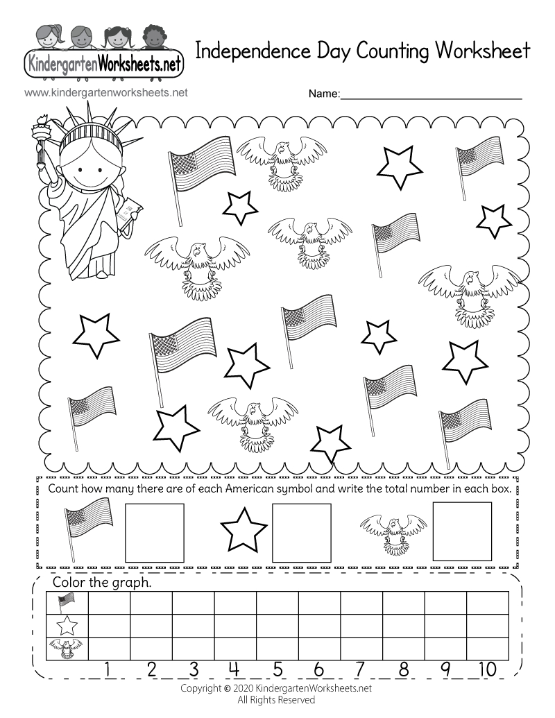 Independence Day Counting Worksheet - Free Printable, Digital, &amp;amp; Pdf with Presidents Day Math Worksheets