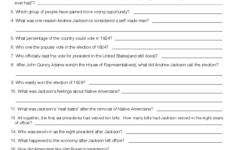 Jackson Age Presidents Video Guide (J.q. Adams To Tyler) Study for The Ultimate Guide To the Presidents Worksheet