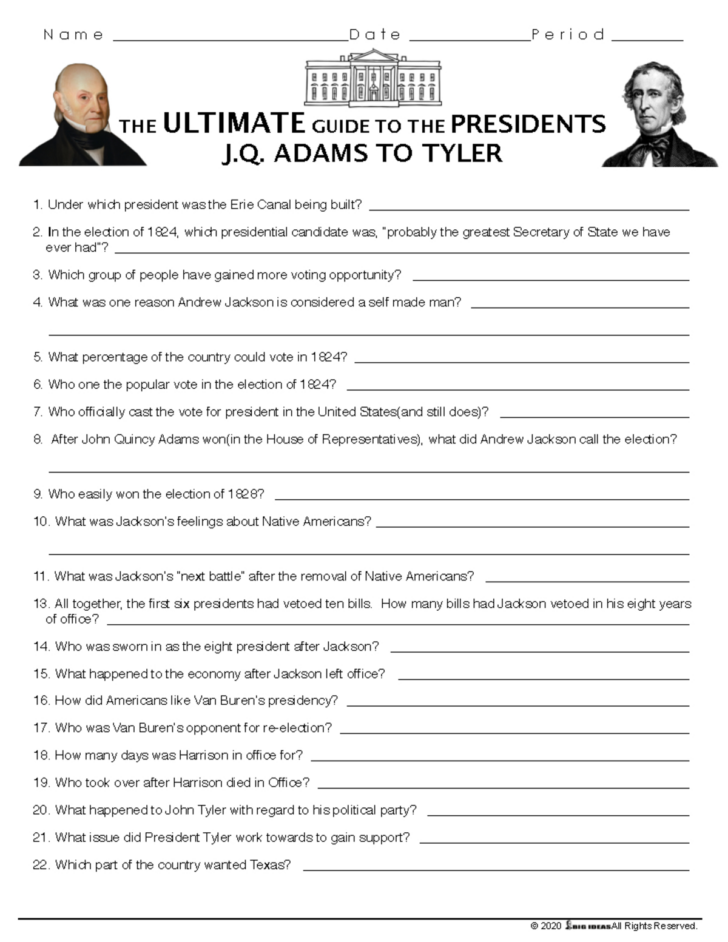 The Ultimate Guide To the Presidents Worksheet