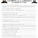 Jackson Age Presidents Video Guide (J.q. Adams To Tyler) Study Throughout Ultimate Guide To The Presidents Worksheet Answers