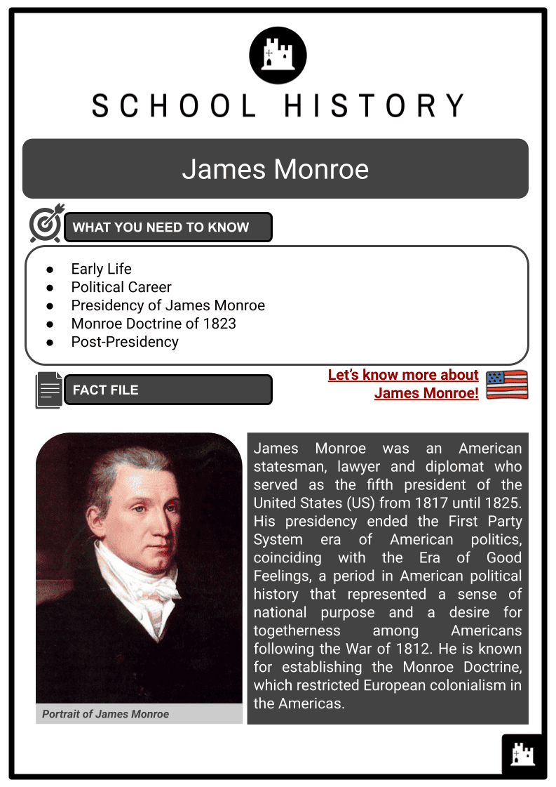 James Monroe | Us President, Life, Legacy | History Worksheets regarding First Five Presidents Worksheet