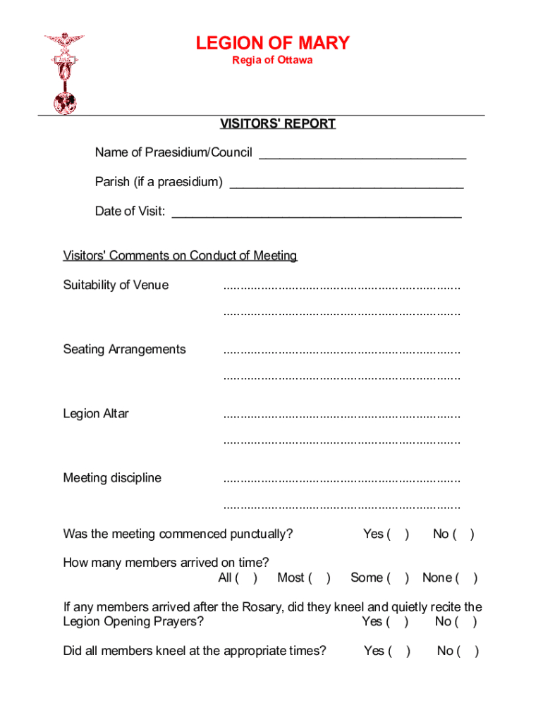 Legion Of Mary President Worksheet: Fill Out &amp;amp; Sign Online | Dochub regarding Legion of Mary President Worksheet