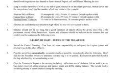 Legion Of Mary: Secretary &amp; Treasurer Duties for Legion of Mary President Worksheet
