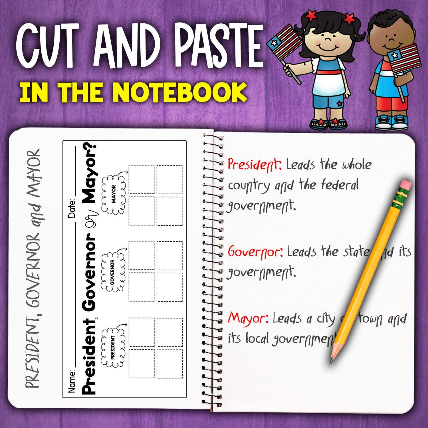 Levels Of Government Sorting Activity | President Governor Mayor pertaining to Mayor Governor President Worksheet