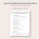 Mahjong Scoring Guide   Etsy Within The American President Movie Guide Worksheet Answers