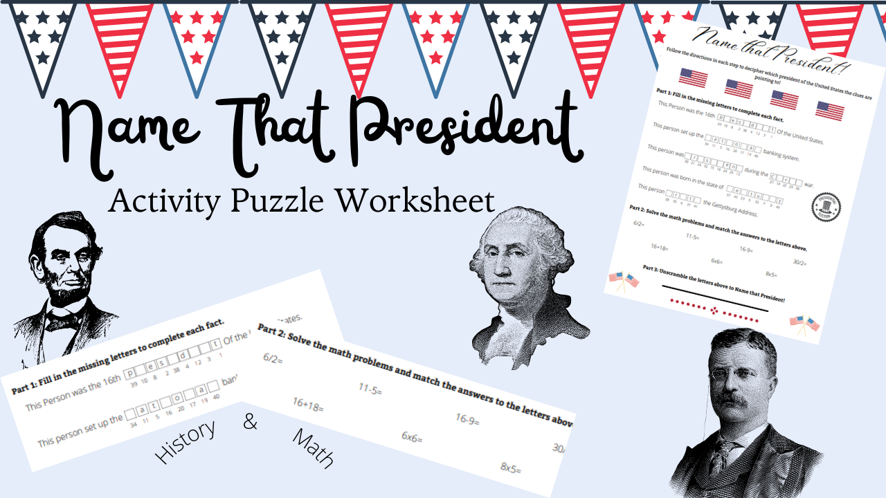 Name That President Activity Worksheet - Classful in Name That President Worksheet