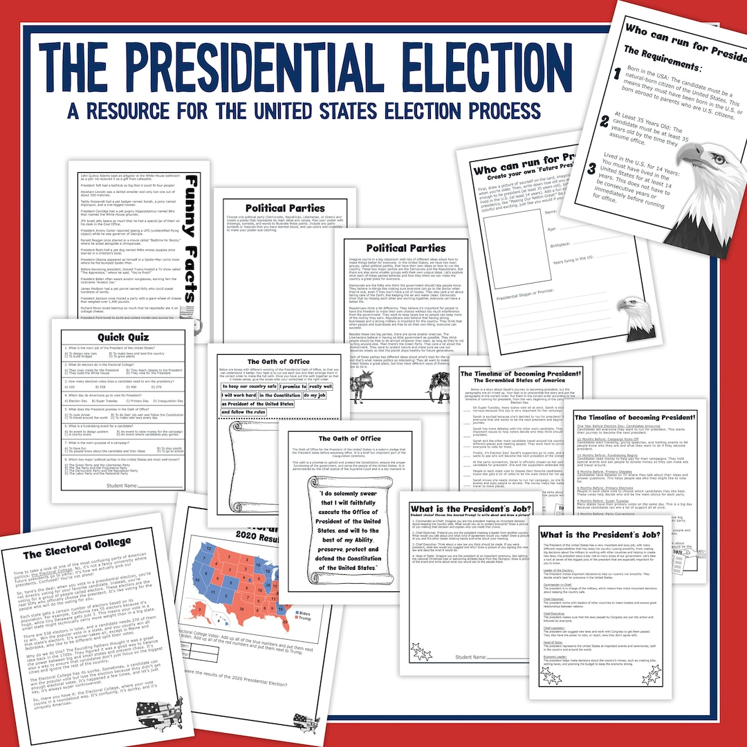 Präsidentschaftswahltag Und Wahlablauf | Elementare Us Präsident with Electing The President Worksheet