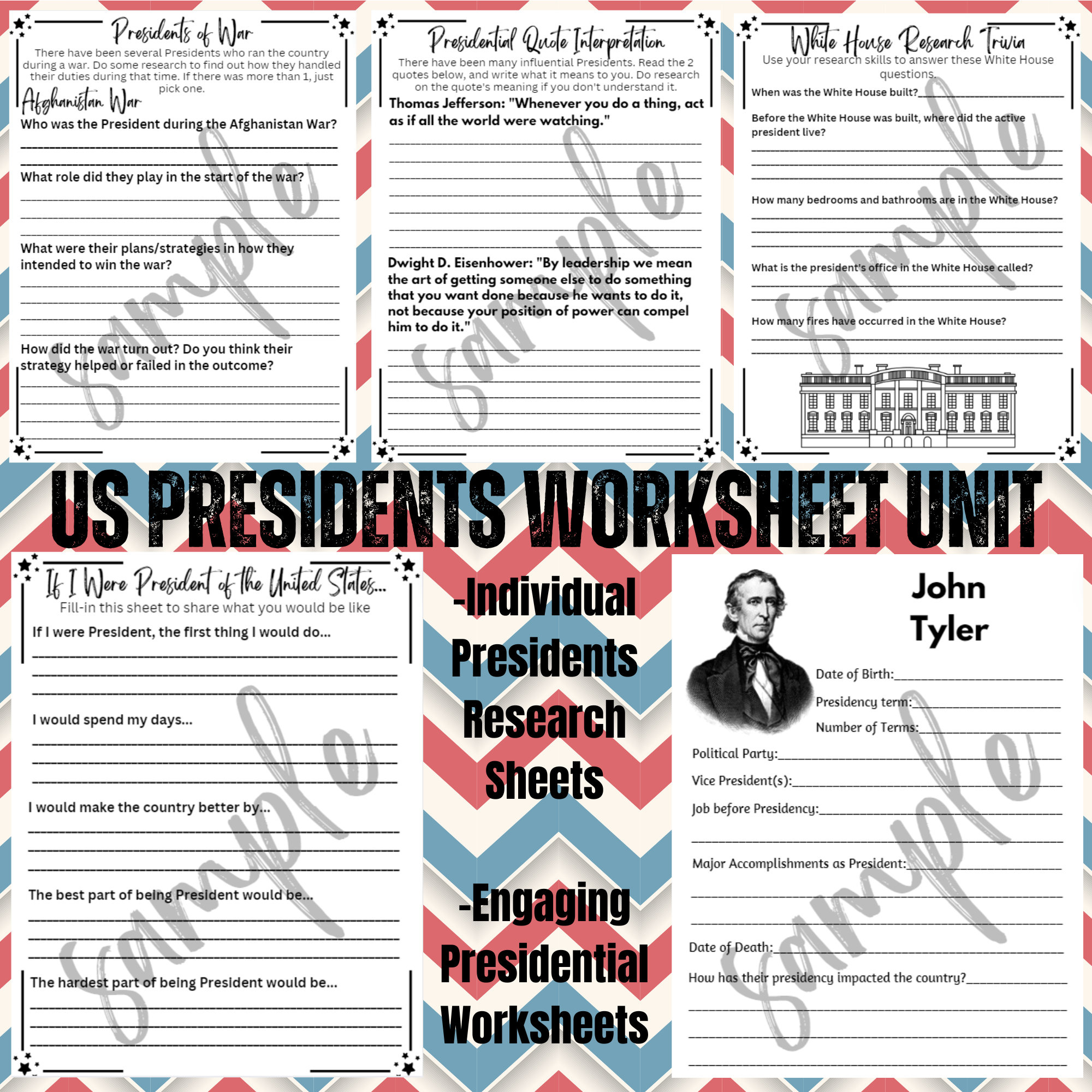 President Research - Etsy regarding All The President&amp;#039;S Men And Women Worksheet