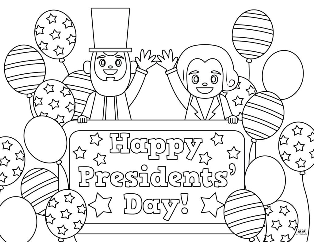 Presidents&amp;#039; Day Coloring Pages - 25 Pages | Printabulls inside Pre K Presidents Day Worksheets
