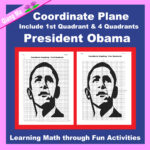 Presidents' Day Coordinate Plane Graphing Picture: Obama | Made With 7 6 Presidents Day Worksheet Answers
