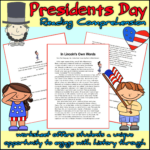 Presidents Day Reading Comprehension In Lincoln'S Own Words Intended For Presidents Day Comprehension Worksheets Free