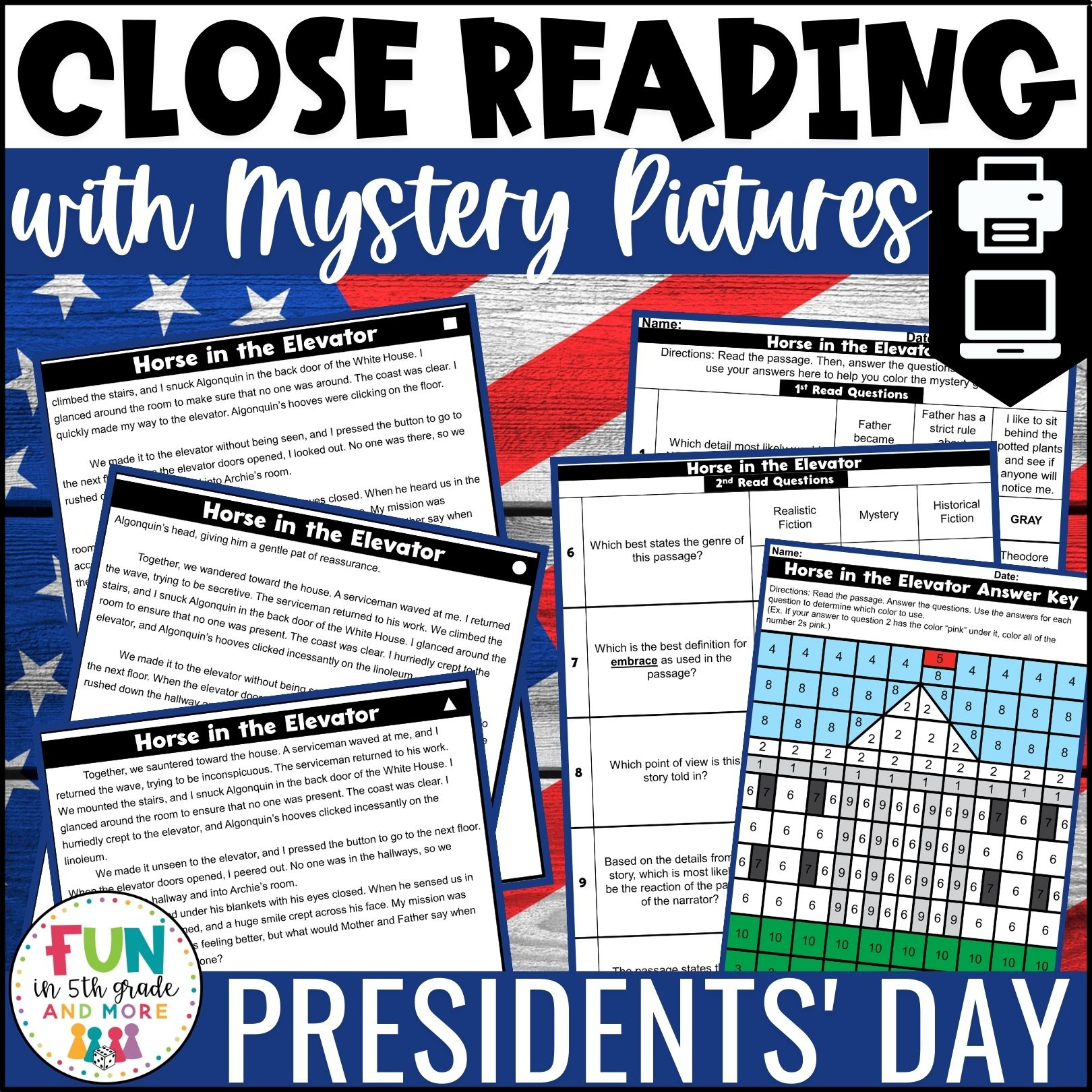 Presidents&amp;#039; Day Reading Comprehension Passages With Mystery within Presidents Day Reading Comprehension Worksheets