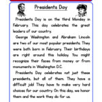 Presidents Day Reading Comprehension Worksheet   Have Fun Teaching Pertaining To Presidents Day Reading Comprehension Worksheet