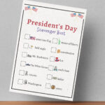 President'S Day Scavenger Hunt | Printable President'S Day Activity For  Kids | President'S Day Game For Children | Picture Scavenger Hunt Intended For President Scavenger Hunt Worksheet