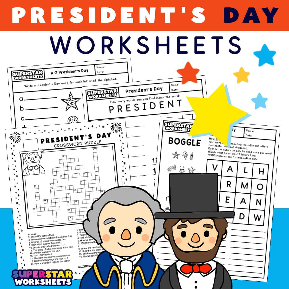 Presidents Day Worksheets (Free Printables) - Superstar Worksheets inside Presidents Day Comprehension Worksheets Free