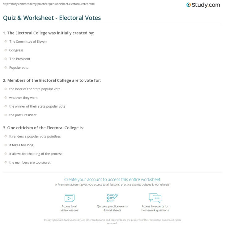 Popular V. President Worksheet