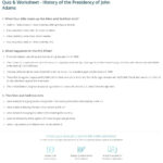Quiz & Worksheet   History Of The Presidency Of John Adams | Study In The Presidency Of John Adams Worksheet