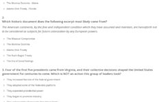 Quiz &amp; Worksheet - James Monroe'S Presidency And Foreign Policy pertaining to First Five Presidents Worksheet
