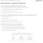 Quiz & Worksheet   Progressive Era Reformers | Study Pertaining To Progressive Era Presidents Worksheet