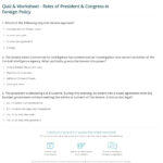 Quiz & Worksheet   Roles Of President & Congress In Foreign Policy With Regard To The Presidency In Action Worksheet Answers