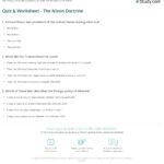 Quiz & Worksheet   The Nixon Doctrine | Study Inside The Nixon Presidency Worksheet