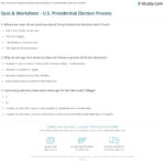 Quiz & Worksheet   U.s. Presidential Election Process | Study For How To Become President Of The United States Worksheet