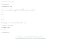 Quiz &amp; Worksheet - What Is The Presidential Cabinet? | Study intended for President'S Cabinet Worksheet