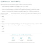 Quiz & Worksheet   William Mckinley | Study Throughout The Island President Worksheet Answers