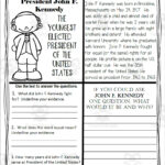Reading Comprehension For Presidents' Day: President John F. Kennedy Throughout Presidents Day Reading Comprehension Worksheets